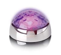 Lenco TTA-080SI - Stabilisateur vinyle avec effets lumineux RGB - Poids de pression pour platine vinyle de 250 g et boule disco en un ¿ Argent