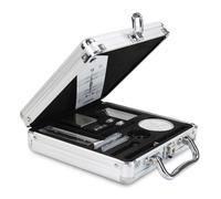 Lenco TTA-12IN1PRO - Kit professionnel d'accessoires pour platine vinyle 12 en 1 - Kit de luxe pour le nettoyage des disques vinyles - argenté