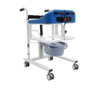 LENDISIY Fauteuil Roulant Hydraulique pour Patients - Chaise de Transfert et de Transport - Siège de Douche Portable - Siège Divisé à 180°