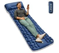 LENDOO Matelas de Camping, Tapis de Camp Gonflable 195cm*60cm Portable Matelas Gonflable Ultraléger Tapis avec Pompe à Pied et Oreiller pour Camping, Voyage, Plage,Tente