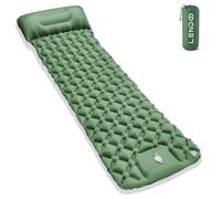 LENDOO Matelas de Camping, Tapis de Camp Gonflable 195cm*60cm Portable Matelas Gonflable Ultraléger Tapis avec Pompe à Pied et Oreiller pour Camping, Voyage, Plage,Tente