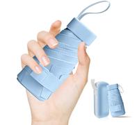 LENDOO Parapluie Anti UV UPF 50+, Mini Parapluie De Poche 6 nervures,petit umbrell mit capsule portable compact pour hommes et femmes, pour Diverses Activités de Plein Air