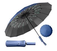 LENDOO Parapluie Pliant Automatique,Parapluie Pliant Résistant au Vent Durable & Compact 16 Baleines Anti-Tempête, Grand Parapluie Pliant à Ouverture Automatique, Coupe-vent, Parasol Anti-UV