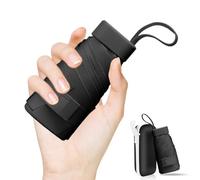 LENDOO Parapluie Pliant,Mini parapluie Protection UV 50+ Contre Soleil & Pluie 6 Nervures Parapluie Compact Tient dans un Sac à Dos ou à Main pour Hommes et Femmes