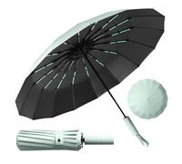 LENDOO Parapluie Pliant Résistant au Vent, Parapluie Pliant Automatique Durable & Compact 16 Baleines Anti-Tempête, Grand Parapluie Pliant à Ouverture Automatique, Coupe-vent, Parasol Anti-UV