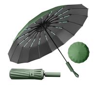 LENDOO Parapluie Pliant Résistant au Vent, Parapluie Pliant Automatique Durable & Compact 16 Baleines Anti-Tempête, Grand Parapluie Pliant à Ouverture Automatique, Coupe-vent, Parasol Anti-UV