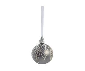 Lene Bjerre Boule de Noël Cadelia Ø6 cm Gris foncé. feuille