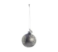 Lene Bjerre Boule de Noël Cadelia Ø6 cm Gris foncé. flocon de neige
