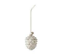Lene Bjerre Suspension de Noël pomme de pin Norille 10 cm Off white