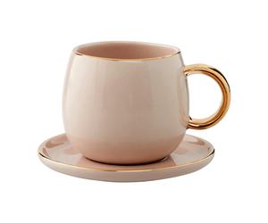 Lene Bjerre Tasse à espresso avec soucoupe Clara 15 cl Rose-light gold