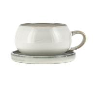 Lene Bjerre Tasse et soucoupe Amera White sands