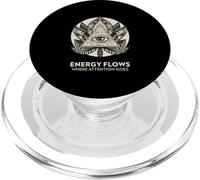 L'énergie circule là où l'attention va (déclaration spirituelle) PopSockets PopGrip pour MagSafe