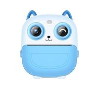 l'enfant Malin Appareil Photo instantané Enfant- PixiCat(Bleu,32G+6X stylos de Couleur+5X Rouleaux de Papier d'impression)