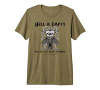 l'enfer EST Vide ET Tous Les DÉMONS sont LÀ Shakespeare Meme T-Shirt Haut de Gamme