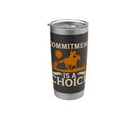 L'engagement est un choix Western Horse Riding Cutting Horse Gobelet isotherme en acier inoxydable double paroi