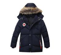 Lengender Blouson Manteau Fourrure Chaud Enfant Garçon Bébé Ski Vêtement Doudoune à Capuche Veste à Manches Longues Chaud 1-5 Ans (FR/ES, Âge, 3 ans, Taille normale, 18 Bleu)