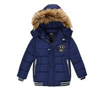 Lengender Blouson Manteau Fourrure Chaud Enfant Garçon Bébé Ski Vêtement Doudoune à Capuche Veste à Manches Longues Chaud 1-5 Ans (FR/ES, Âge, 3 ans, Taille normale, Bleu)