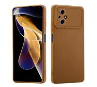 LENGRACE Coque pour Xiaomi POCO M5 4G Douce Silicone Coque,Étui de Protection Housse pour Xiaomi POCO M5 4G Soft Anti-Chocs TPU Cover-Caramel