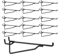 Lengxue Lot de 16 crochets en métal de 15,24 cm pour étagère de pegboard - 15,2 cm - Noir - Accessoires pour banc de travail, garage, salle d'artisanat, boutique de vente au détail