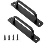 Lengxue Lot de 2 poignées de porte coulissante en alliage d'aluminium avec plaque de 12,7 cm