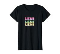 Leni Name Rétro Vintage Fille Femme Forme Courte de Helena T-Shirt