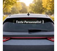 LENIDESIGN - Sticker Texte Personnalisé (Nom, Slogan, Message) pour Voiture, Moto, Vitrine - Vinyle Auto Pro Étanche - 24 Couleurs - Pose Facile & Sans Bulles - Fabriqué en France