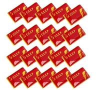Lénine Lot de 20 badges en métal émaillé rouge avec raccords dorés style drapeau soviétique historique de l'URSS, accessoires élégants et durables pour usage quotidien et événements spéciaux,