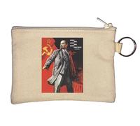 Lénine Porte-Clés Poster Porte Monnaie Beige