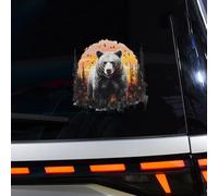 Leniutor 1 autocollant en vinyle imperméable pour voiture, pare-chocs, camion, moto, van, SUV, fenêtre, mur (ours avant)