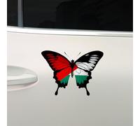 Leniutor Lot de 2 autocollants double face imperméables avec drapeau de la Palestine pour fenêtre de voiture (papillon)