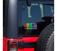 Leniutor Lot de 2 autocollants en vinyle « I Bought This Before We Knew Elon was Crazy » pour voitures, Shut Up Elon, Musk Club, autocollants anti-Elon Musk Club pour fenêtre de voiture, pare-chocs et