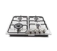 LENJKYYO 4 cuisinières à gaz Burner - Encastrables - Gamme propane - Plaque de cuisson à gaz trempé - Pour propane et gaz naturel - Avec soupapes de sécurité - Arrêt automatique