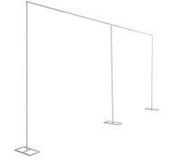 LENJKYYO Arche de mariage - 3 m x 6 m - Carré - Décoration de fleurs - Cadre floral - Cadre floral - Pour anniversaire, photographie, stage, décoration de fête - Argenté