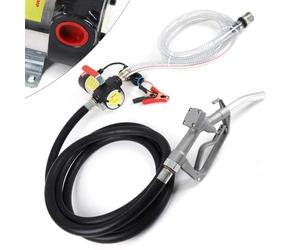 LENJKYYO Pompe à Gasoil 12V, 200W Pompe Essence Electrique, Auto-Amorçante Pompe Carburant Électrique avec Pistolet Filtre Tuyaux 3/4" Pour Camion Tracteur Matériel Agricole 45L/min