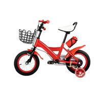 LENJKYYO Vélo enfant 12" pour garçon et fille avec roues stabilisatrices - Vélo enfant de 2 à 4 ans - Extérieur et intérieur - Rouge