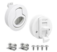 LENKRAD Lot de 2 loquets à claquement pour armoires de camping-car, loquet de porte de bateau pour trou de 5,1 cm, poignée de trappe en plastique pour porte de 1 à 12 mm d'épaisseur | Loquets