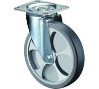 Lenkrolle D.200mm Trgf.220kg thermopl.Ku.Platte L135xB110mm BS ROLLEN