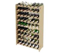 Lenmar, Choisissez votre couleur, RW-3-63, Casier à vin en bois, 118 x 72 x 26,5 cm, pour 63 bouteilles, 9 couchées, naturel, marron, anthracite Casier à bouteilles pour vin, rangement pour bouteilles