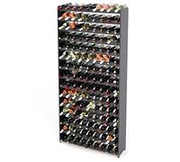 Lenmar RW RW RW-3-135 Étagère à Vin en Bois Anthracite 198 x 92 x 26,5 16 Couchages pour 135 Bouteilles Vin Étagère à Bouteille