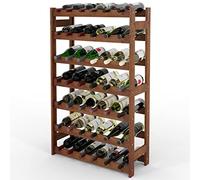 Lenmar Série RW Casier à vin en bois pour bouteilles, anthracite, marron, naturel, RW-1, 3 à 11 couchés, pour 12 à 91 bouteilles, vin, casier à bouteilles (marron, RW-1-42, 102 x 63 x 25, 7 couchages,