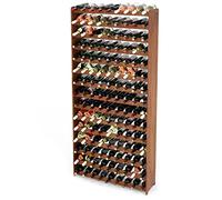 Lenmar Série RW Casier à vin en bois pour bouteilles, anthracite, marron, naturel, RW-3, 13-15 couchés, pour 91-135 bouteilles, vin, casier à bouteilles (marron, RW-3-135, 198 x 92 x 26,5, pour 135