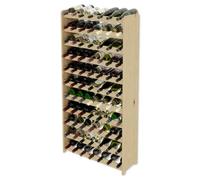 Lenmar Série RW Casier à vin en bois pour bouteilles, anthracite, marron, naturel, RW-3, 13-15 couchés, pour 77-135 bouteilles, vin, casier à bouteilles (naturel, RW-3-77, 145 x 72 x 26,5, pour 77
