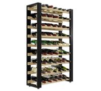 Lenmar Série RW Casier à vin en bois pour bouteilles, étagère de cave LOFT 54, 118 x 74 x 27, 54 bouteilles