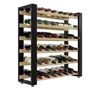 Lenmar Série RW Porte-bouteilles en bois pour bouteilles, Loft 42, 84,5 x 84 x 27 cm, pour 42 bouteilles, vin, porte-bouteilles, cave, étagères, range-bouteilles