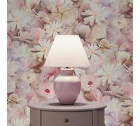 Lenni M1-No.3561 Papier peint intissé Motif fleurs Blanc/rose