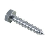 Tirefond LENNIE - Zingué blanc - Ø12x160 - boite de 25 - TIR1216002B