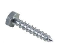 LENNIE, Tirefond, Zingué Blanc, Ø7x45, Tirefond tête hexagonale, en Acier zingué Blanc, Conditionnement à la boîte, pour Maintenir Les éléments en Place de manière Solide et sécurisée, Boite de 200
