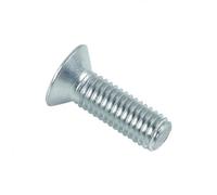 LENNIE, Vis métaux tête fraisée cruciforme, Zingué blanc, Ø4x40, Vis à métaux tête fraisée, Livrée sans écrou, Empreinte cruciforme Z (pozidriv), En acier, Conditionnement par boîte, Boite de 200