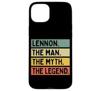 Lennon The Man The Myth The Legend Citation personnalisée Amusante Coque pour iPhone 15 Plus