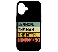 Lennon The Man The Myth The Legend Citation personnalisée Amusante Coque pour iPhone 16